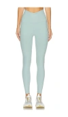 Beyond Yoga Spacedye At Your Leisure High Waisted Midi Legging In Minty Slate Heather