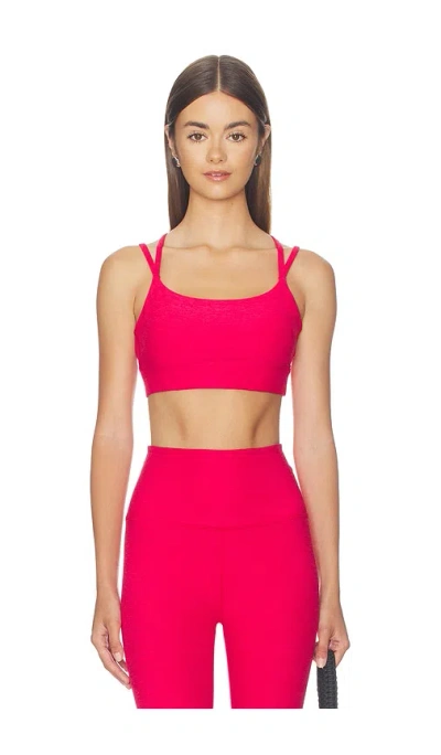 Beyond Yoga Spacedye Back To It Strappy Bra In Red