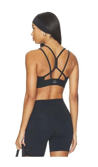 Beyond Yoga Spacedye Back To It Strappy Bra In Darkest Night