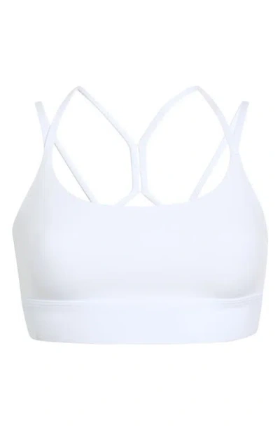 Beyond Yoga Spacedye Back To It Strappy Sports Bra In White