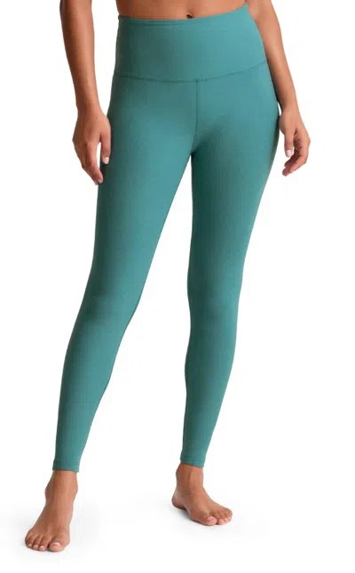 Beyond Yoga Spacedye Caught In The Midi High Waist Legging In Aqua In Blue