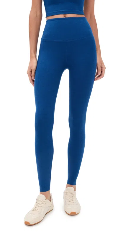 Beyond Yoga Spacedye Caught In The Midi High Waist Leggings Marine Blue Heather