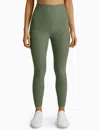 Beyond Yoga Spacedye Caught In The Midi High Waisted Legging In Moss Green