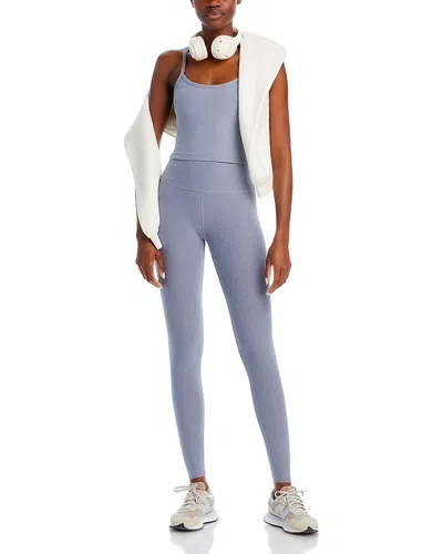 Beyond Yoga Spacedye Caught In The Midi High Waisted Legging In Cloud Gray Heather