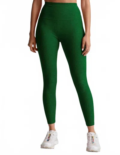 Beyond Yoga Spacedye Caught In The Midi High Waisted Legging In Summer Thyme Green Heather
