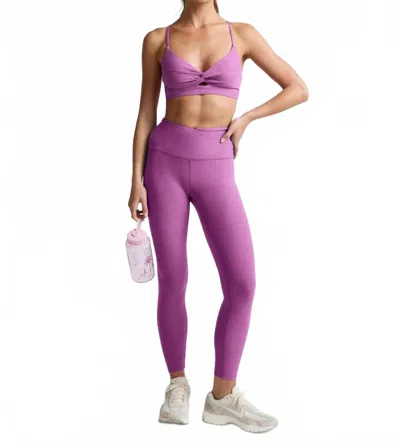Beyond Yoga Spacedye Caught In The Midi High Waisted Leggings In Fun Fuchsia Heather In Purple