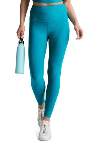 Beyond Yoga Spacedye Caught In The Midi High Waisted Leggings In Island Blue Heather In Burgundy