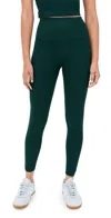 Beyond Yoga Spacedye Caught In The Midi Highwaisted Leggings Dark Spruce Green Heather In Green