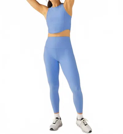 Beyond Yoga Spacedye Caught In The Midi Legging In Flower Blue Heather In Multi