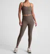 Beyond Yoga Spacedye Caught In The Midi Legging In Soft Umber Heather In Multi