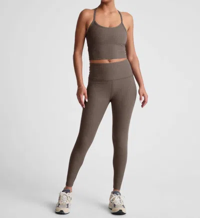 Beyond Yoga Spacedye Caught In The Midi Legging In Soft Umber Heather In Multi