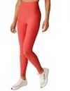 Beyond Yoga Spacedye Caught In The Midi Leggings In Coral Glow Heather In Red