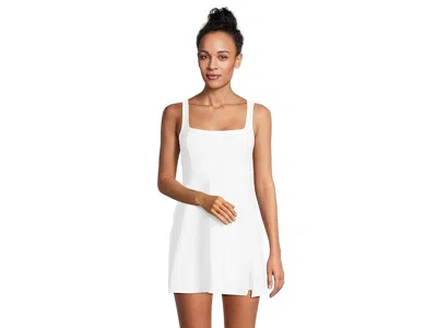 Beyond Yoga Court Appeal Space Dye Active Minidress In Cloud White