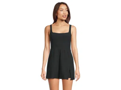 Beyond Yoga Spacedye Court Appeal Mini Dress Women's Dress Darkest Night: Lg, Elastane/polyester In Black
