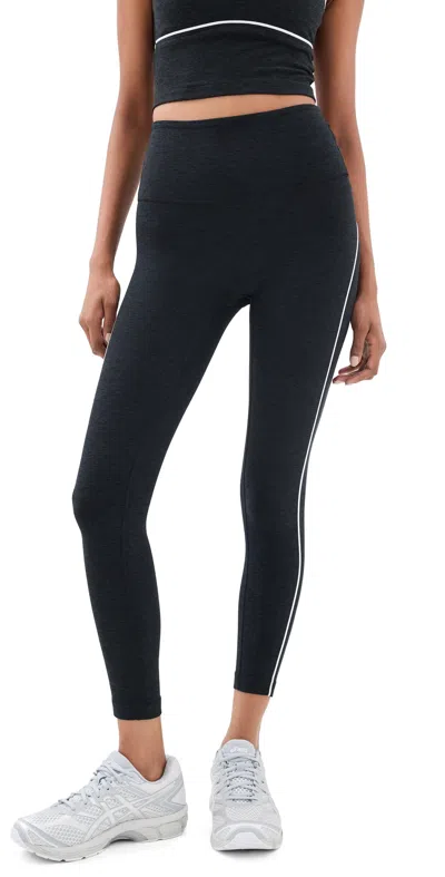 Beyond Yoga Spacedye Dynamic High Waisted Leggings Darkest Night In Black