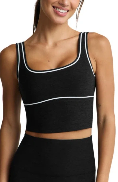 Beyond Yoga Spacedye Dynamic Performance Cropped Tank In Black