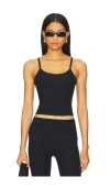 Beyond Yoga Spacedye Slim Racerback Cropped Tank In Black