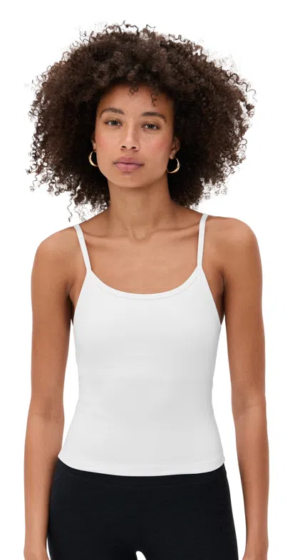 BEYOND YOGA SPACEDYE FOREVER WAIST LENGTH TANK CLOUD WHITE