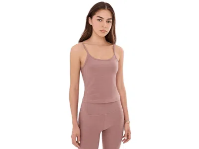 Beyond Yoga Spacedye Forever Waist Length Tank Women's Clothing Rosey Taupe Heather: Md In Brown
