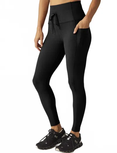 BEYOND YOGA SPACEDYE GO POCKET MIDI LEGGING IN DARKEST NIGHT
