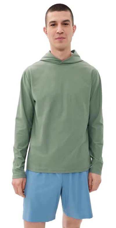 Beyond Yoga Spacedye Go-to Hoodie Grey Sage Heather In Green