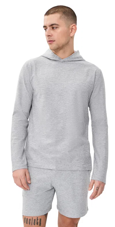 Beyond Yoga Spacedye Go-to Hoodie Silver Mist In Gray