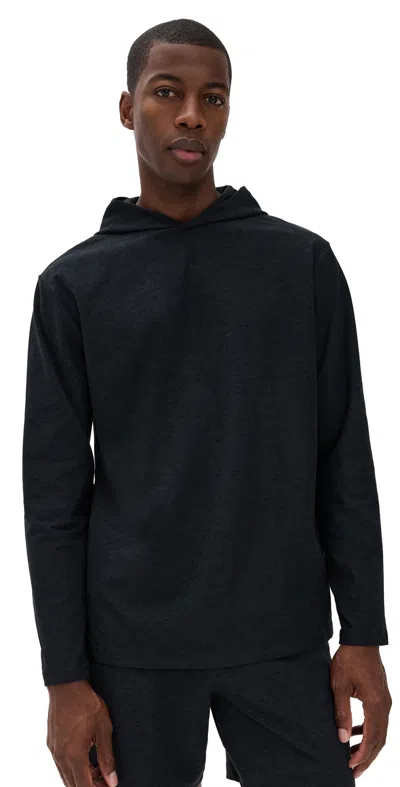 Beyond Yoga Spacedye Go-to Mens Hoodie Darkest Night In Black