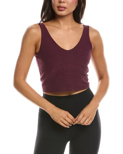 Beyond Yoga Spacedye Good Day Cropped Tank In Burgundy