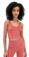 Beyond Yoga Spacedye Good Day Cropped Tank Faded Rose Heather In Pink