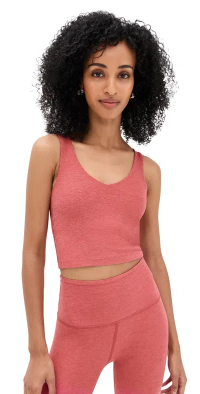 Beyond Yoga Spacedye Good Day Cropped Tank Faded Rose Heather In Pink