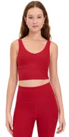 Beyond Yoga Spacedye Good Day Cropped Tank Holly Red Heather In Red