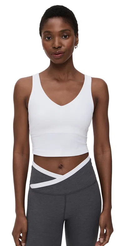 BEYOND YOGA SPACEDYE GOOD DAY CROPPED TANK WHITE