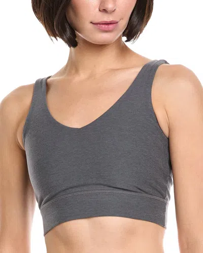 Beyond Yoga Spacedye Good Day Long Line Bra In Gray