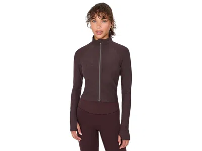Beyond Yoga Spacedye High Definition Jacket Women's Jacket Dark Chocolate Heather: Lg, Elastane/polyester In Brown