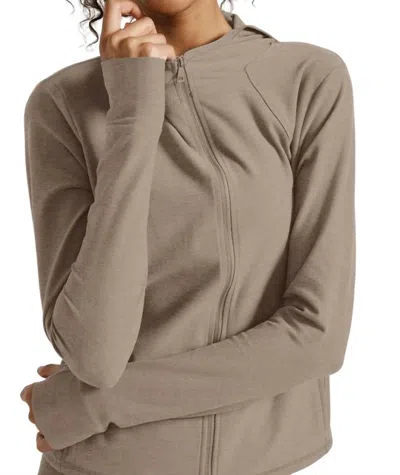 Beyond Yoga Spacedye High Energy Hoodie In Birch In Gray