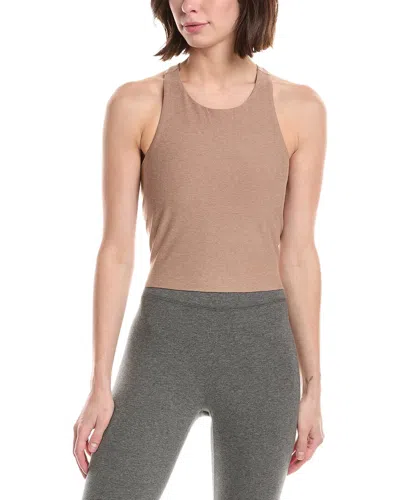 Beyond Yoga Spacedye High Neck Cropped Tank In Neutral