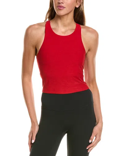 Beyond Yoga Spacedye High Neck Cropped Tank In Red