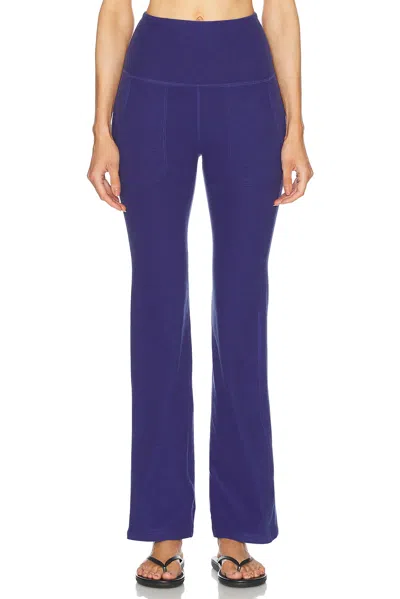 Beyond Yoga Spacedye High Waisted Practice Trouser In Eternal Blue Heather