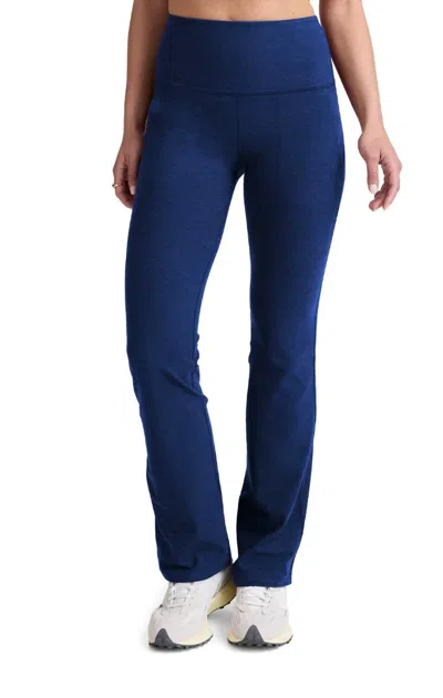 Beyond Yoga Spacedye High Waisted Practice Pocket Bootcut Pant In Marine Blue