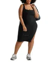 Beyond Yoga Spacedye Icon Midi Dress In Darkest Night