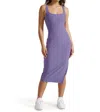 Beyond Yoga Spacedye Icon Midi Dress In Indigo Heather In Purple
