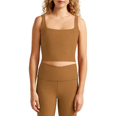 Beyond Yoga Spacedye Impress Crop Tank In Brown