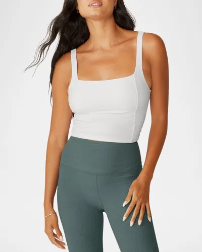 Beyond Yoga Spacedye Impress Cropped Tank Top In Cloud White