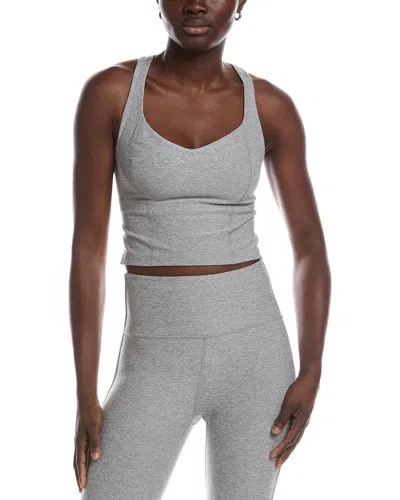 Beyond Yoga Spacedye Intensity Racerback Cropped Tank In Gray