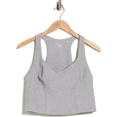 Beyond Yoga Spacedye Intensity Racerback Cropped Tank In Gray