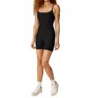Beyond Yoga Spacedye Keep Pace Biker Jumpsuit In Darkest Night In Black