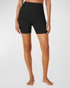 Beyond Yoga Spacedye In The Mix High-waist Biker Shorts In Darkest Night