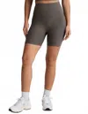 Beyond Yoga Spacedye Keep Pace Biker Shorts In True Gray Heather