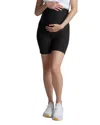 Beyond Yoga Spacedye Keep Pace Maternity Pocket Biker Shorts In Black