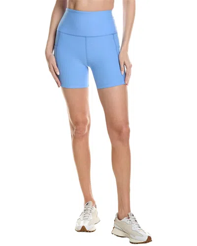 Beyond Yoga Spacedye Keep Pace Pocket 5in Short In Blue